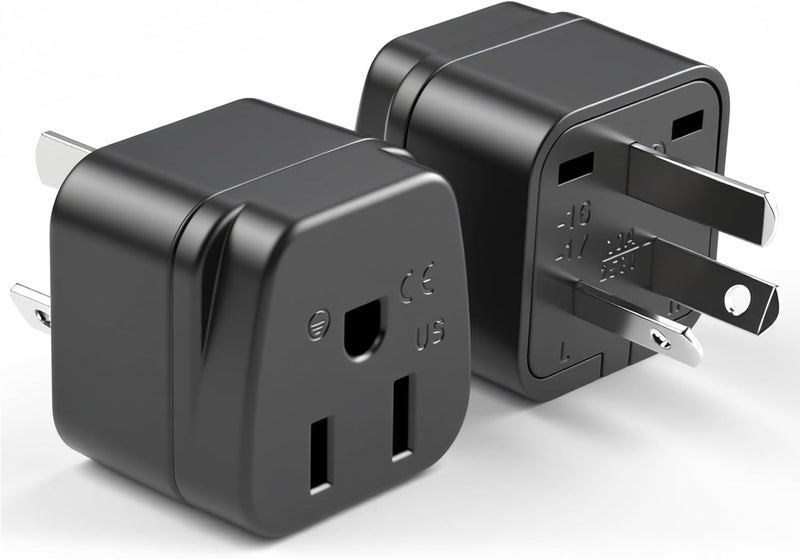US to Australia Plug Adapter, Australia Plug Adapter, 2Pack New Zealand Power Adapter, Argentina Plugs adapters, Type I Plugs Adapters, for Argentina Au Fiji, Black